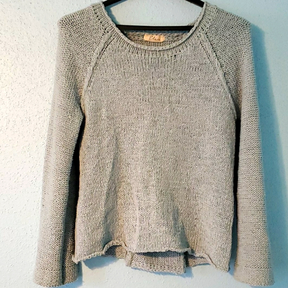 Seafoam exposed-back sweater